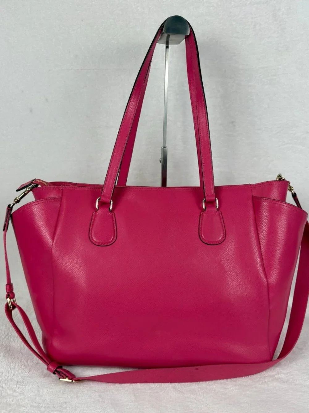 Coach Peyton Multifunction Baby Diaper Bag Dahlia Pink with Changing Pad/Charm